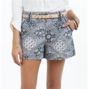 Cartonnier by Anthropologie Bandana Print‎ Shorts – Size 6 – Navy & White